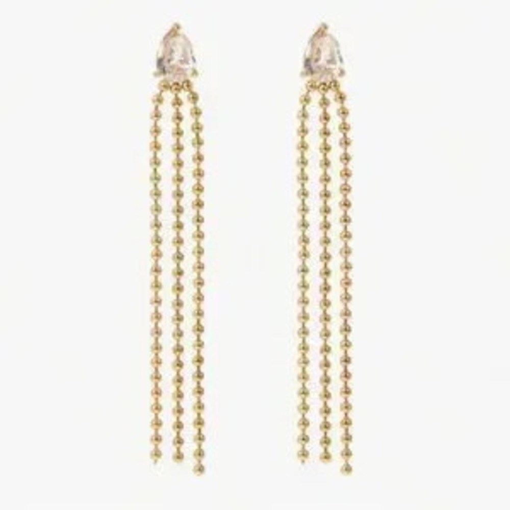 Chain drop earrings N982